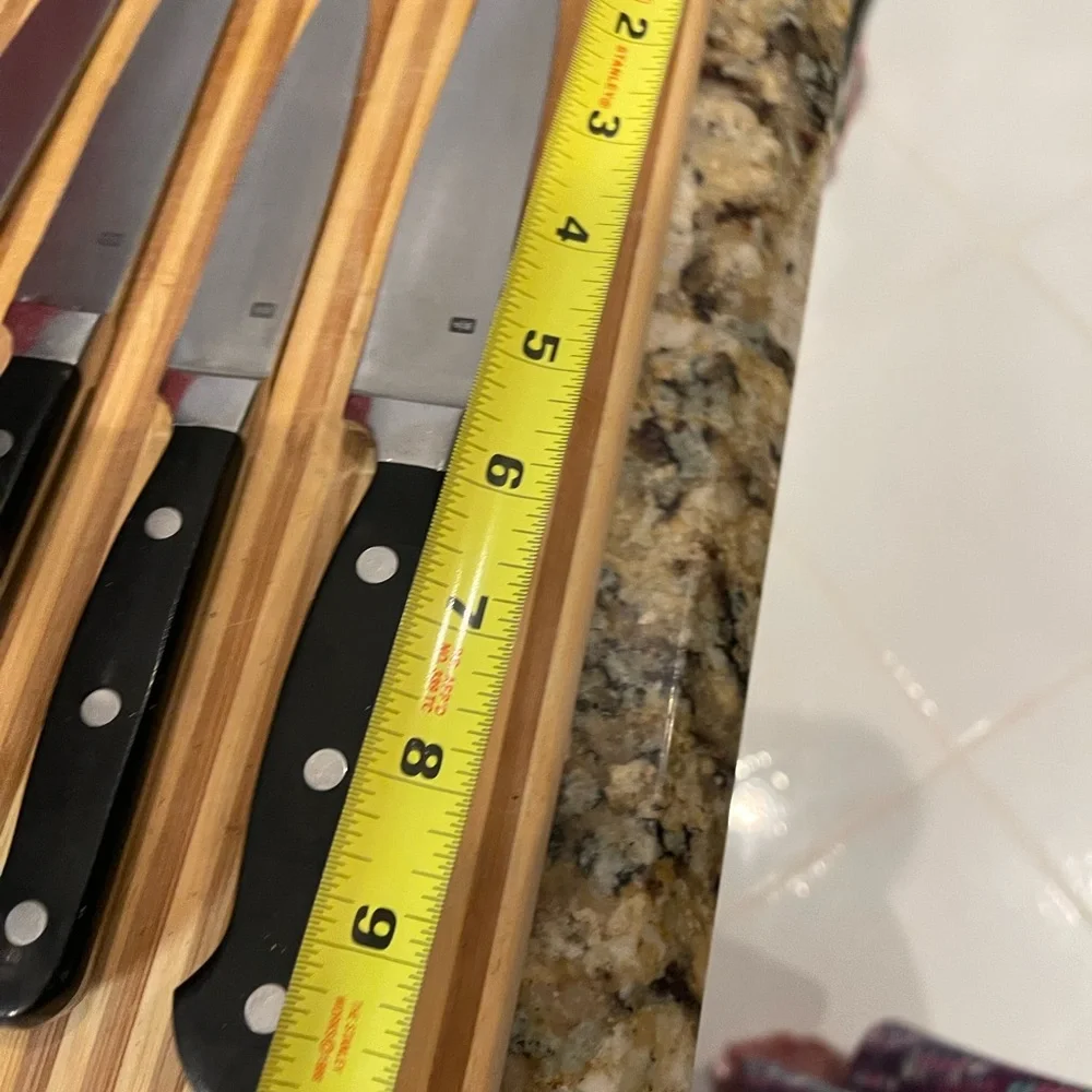 Set of Six Black Handle Wolfgang Puck Steak Knives
